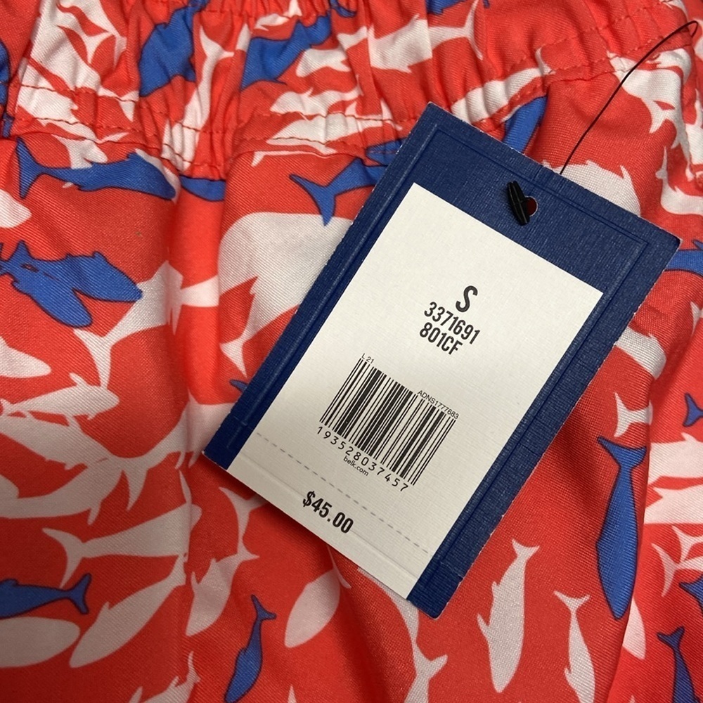 Crown& Ivy Men’s Swim Shorts Size S Pink Blue Fish Pattern  Board Shorts Spring - Picture 6 of 6